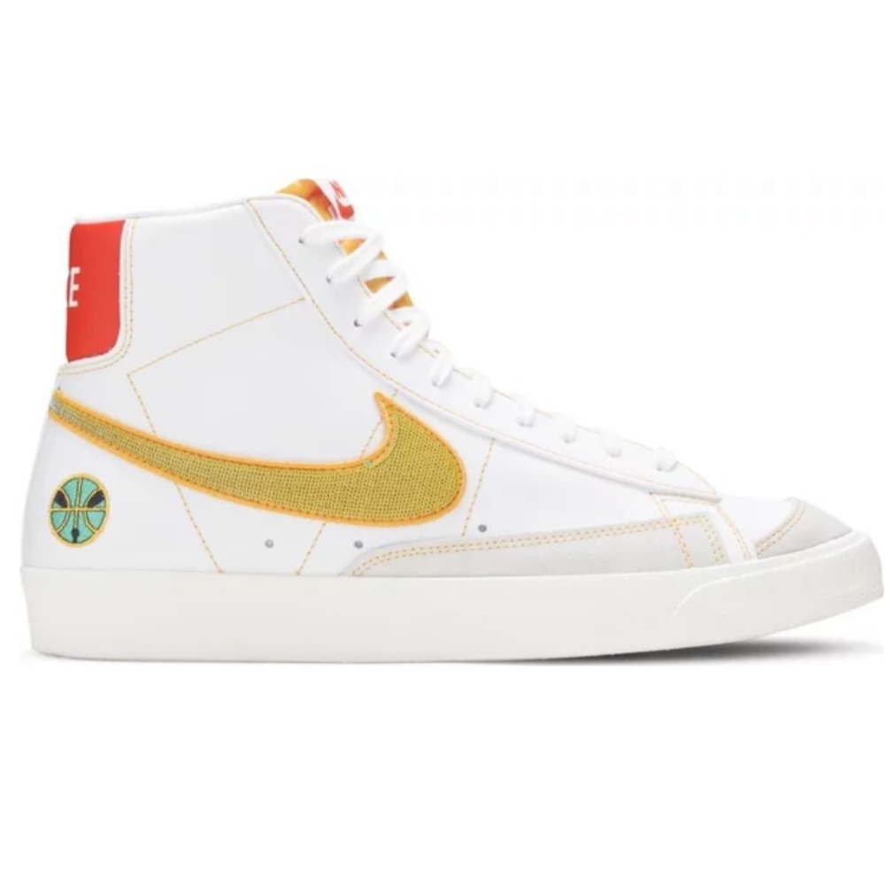 Nike Blazer Roswell Rayguns Mid Sneakers White Green Yellow Red